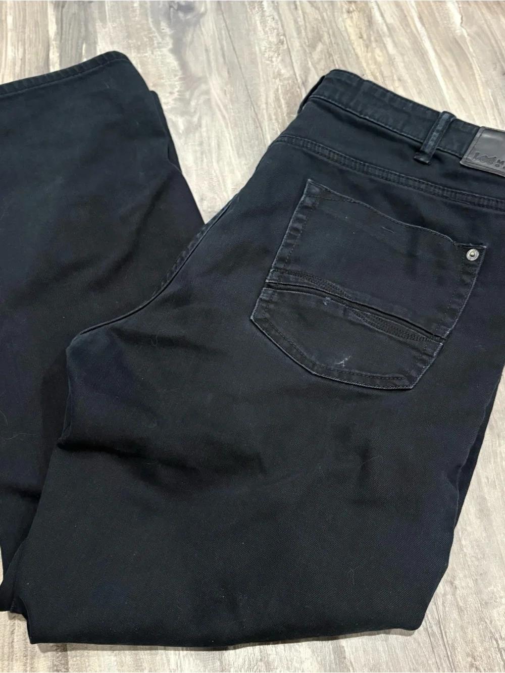 Lee Modern Series Black Straight Leg Mens Denim Jeans SZ 36x30